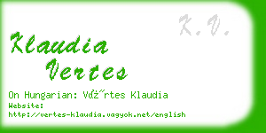 klaudia vertes business card